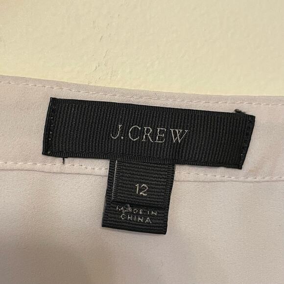 J. CREW 12 white tank top polyester button up minimalist classic basic elegant - Picture 4 of 9
